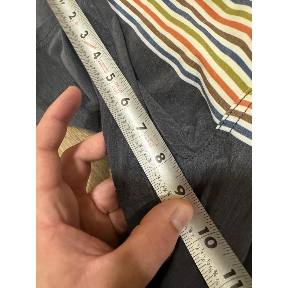 Katin Board Shorts Men's 38 Gray Stripe‎ Swim Trunks Hybrid NEW NWT 8" Inseam - Picture 7 of 8